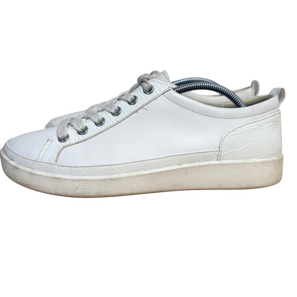 Vionic Winny Womens 9 White Leather Croc Embossed Low Top Fashion Sneakers Shoes - Picture 8 of 15